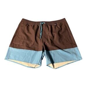 NEW Patagonia‎ Hydropeak Volley Shorts Santa Cruz Color Block Mens Large Stretch